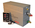 FULL SET: 9KW SHOWER STEAM GENERATOR WITH EXTERNAL SL-SERIES CONTROL PAD, STEAM HEAD, AND MANUAL DRAIN VALVE