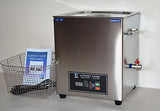 DSA420SE-GL2 20L 5.3GAL 1120W "COMMERCIAL+EXTRA POWER" SERIES DUAL 20 or 40 KHz FREQUENCY DIGITAL HEATED INDUSTRIAL STAINLESS STEEL ULTRASONIC PARTS CLEANER MACHINE WITH INBOARD BASKET AND TOP COVER LID