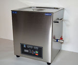 DSA420SE-GL2 20L 5.3GAL 1120W "COMMERCIAL+EXTRA POWER" SERIES DUAL 20 or 40 KHz FREQUENCY DIGITAL HEATED INDUSTRIAL STAINLESS STEEL ULTRASONIC PARTS CLEANER MACHINE WITH INBOARD BASKET AND TOP COVER LID