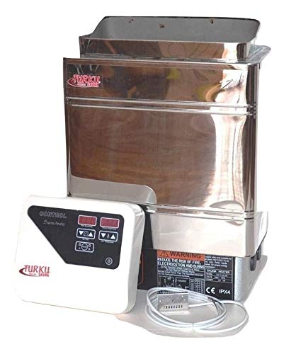 9KW 240V 450 CU.FT STAINLESS-STEEL WET or DRY SAUNA HEATER STOVE DIGITAL CONTROL