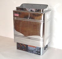 OPEN BOX TURKU 9KW 240V 450 CU.FT STAINLESS-STEEL WET or DRY SAUNA HEATER STOVE DIGITAL CONTROL