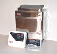 9KW 240V 450 CU.FT STAINLESS-STEEL WET or DRY SAUNA HEATER STOVE DIGITAL CONTROL